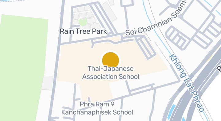 Map showing Thai-Japanese Association School