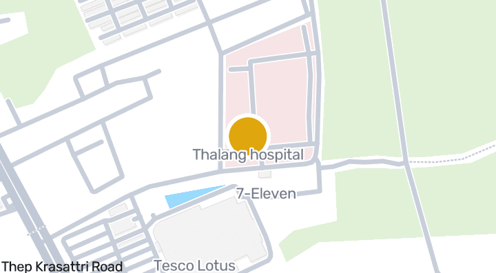 แผนที่แสดงThalang hospital