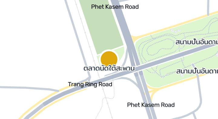 แผนที่แสดงตลาดนัดใต้สะพาน