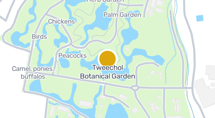 显示Tweechol Botanical Garden的地图
