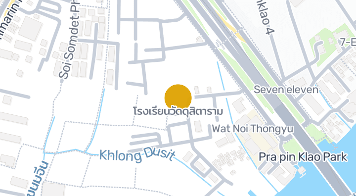 显示โรงเรียนวัดดุสิตาราม的地图