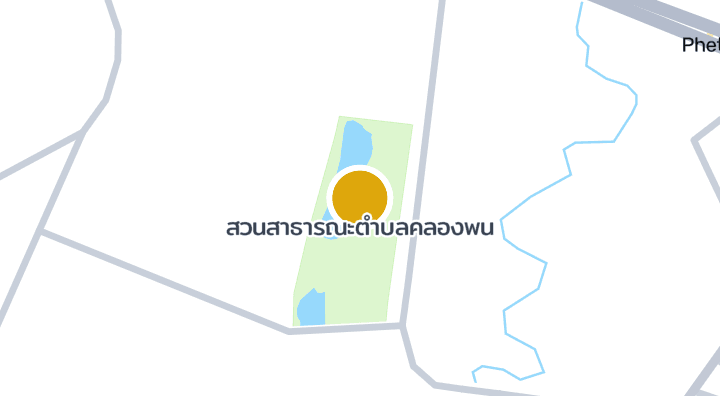 Map showing สวนสาธารณะตำบลคลองพน