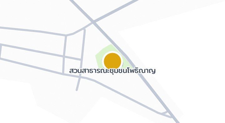แผนที่แสดงสวนสาธารณะชุมชนโพธิณาญ