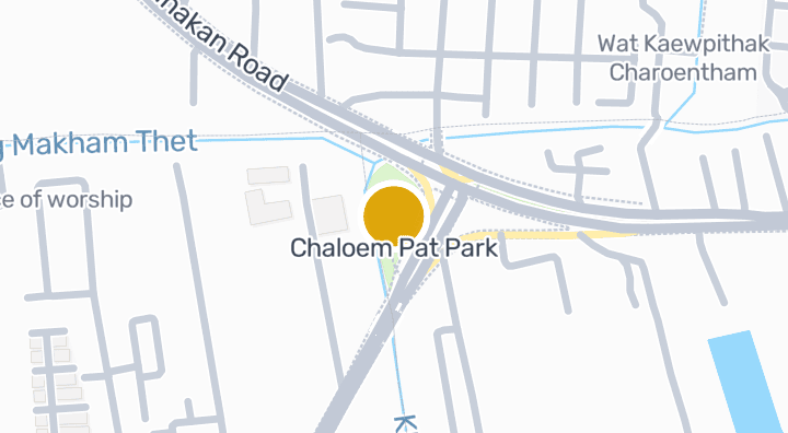 Map showing Chaloem Pat Park