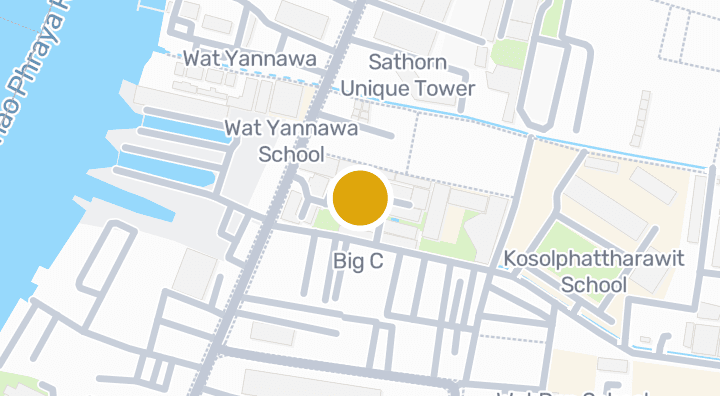 Map showing Rajamangala University of Technology Krungthep Phra Nakhon Tai ​Campus