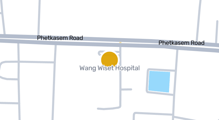 Map showing Wang Wiset Hospital