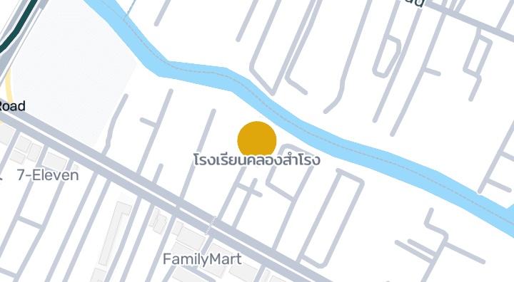 Map showing โรงเรียนคลองสำโรง