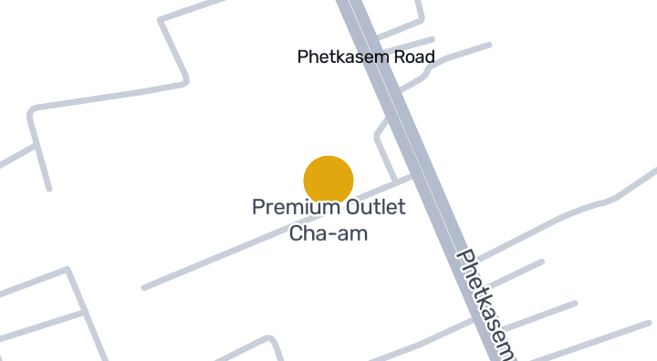 显示Premium Outlet Cha-am的地图
