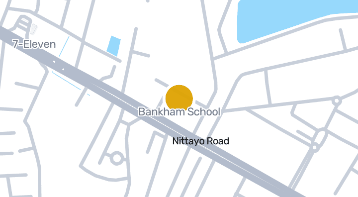 แผนที่แสดงBankham School