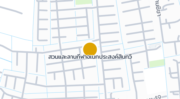 แผนที่แสดงสวนและลานกีฬาอเนกประสงค์สินทวี
