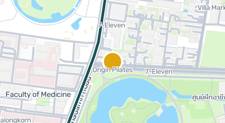 Map showing Origin Pilates