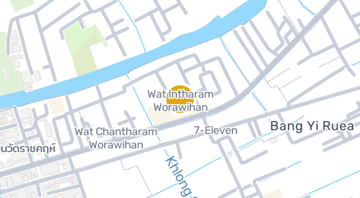 Map showing Wat Intharam School