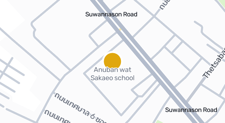 Map showing Anuban wat Sakaeo school