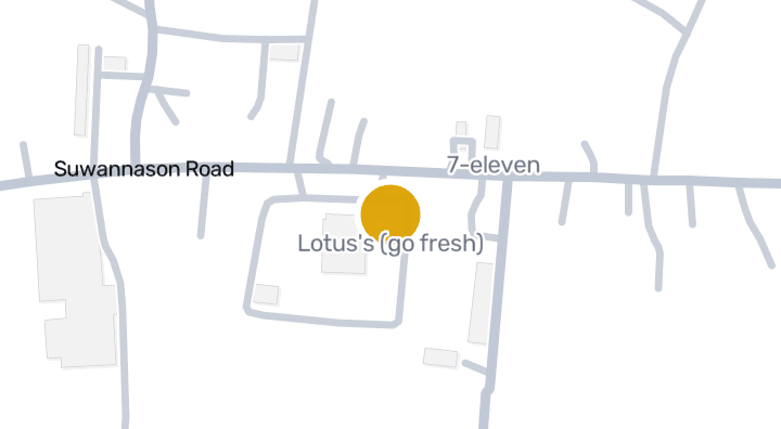 Map showing Lotus's (go fresh)