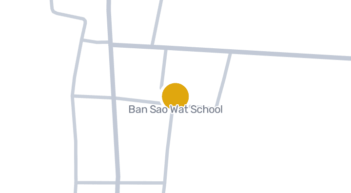 แผนที่แสดงBan Sao Wat School