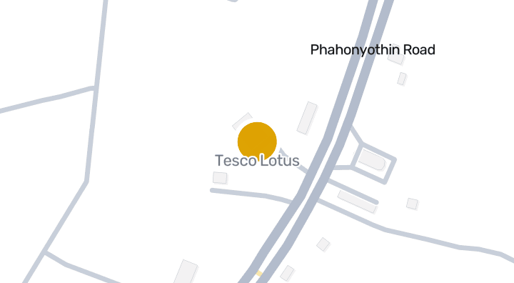 Map showing Tesco Lotus