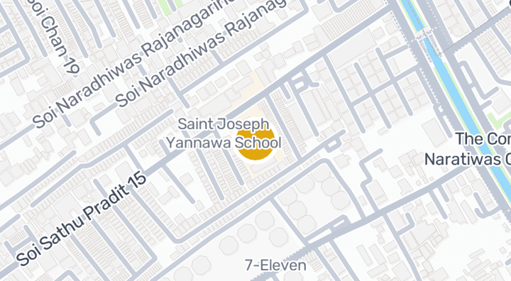 Map showing Thaweewattana School