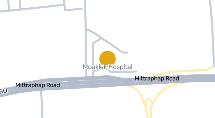 Map showing Muaklek Hospital
