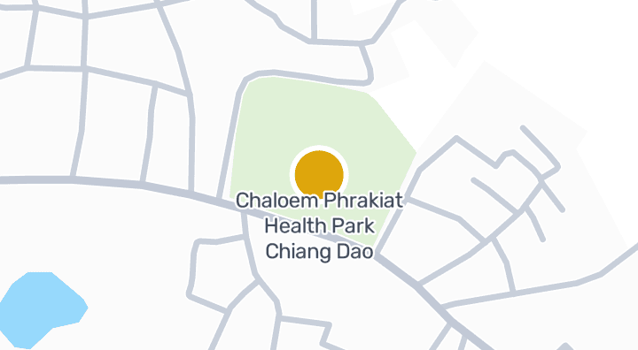 Map showing Chaloem Phrakiat Health Park Chiang Dao