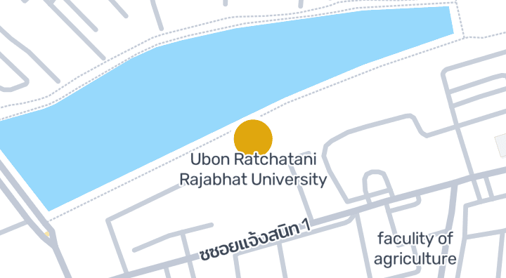 แผนที่แสดงUbon Ratchatani Rajabhat University