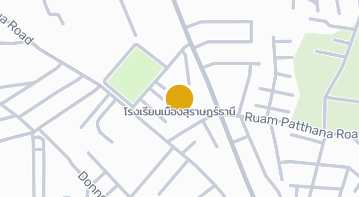 แผนที่แสดงโรงเรียนเมืองสุราษฏร์ธานี