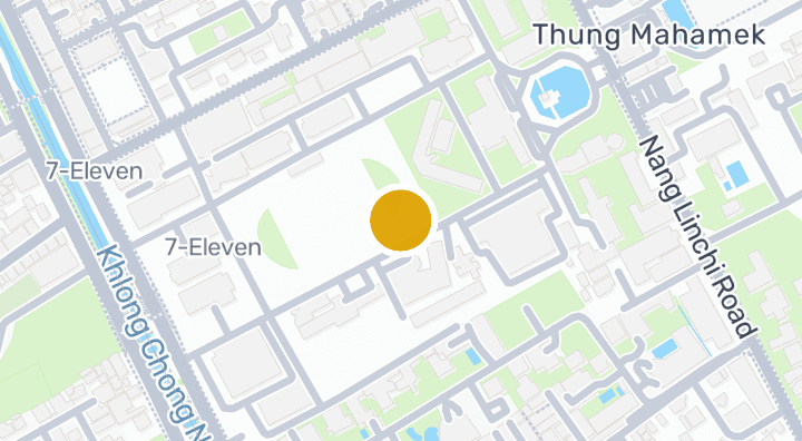 Map showing Rajamangala University of Technology Krungthep