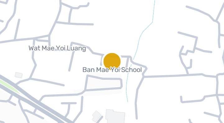 Map showing Ban Mae Yoi School