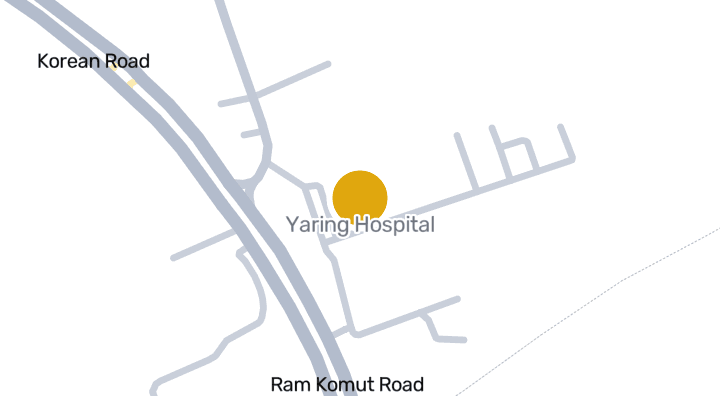 แผนที่แสดงโรงพยาบาลยะหริ่ง