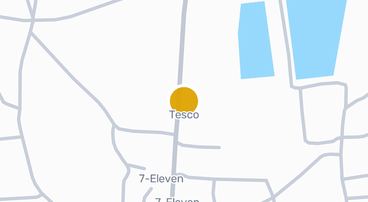 Map showing Tesco