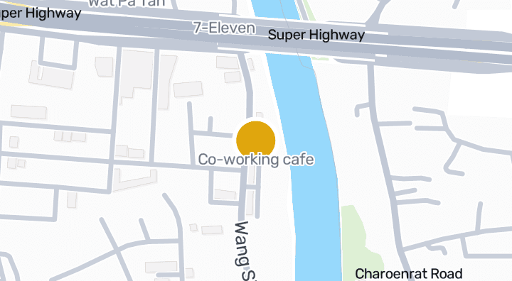 Map showing Co-working cafe