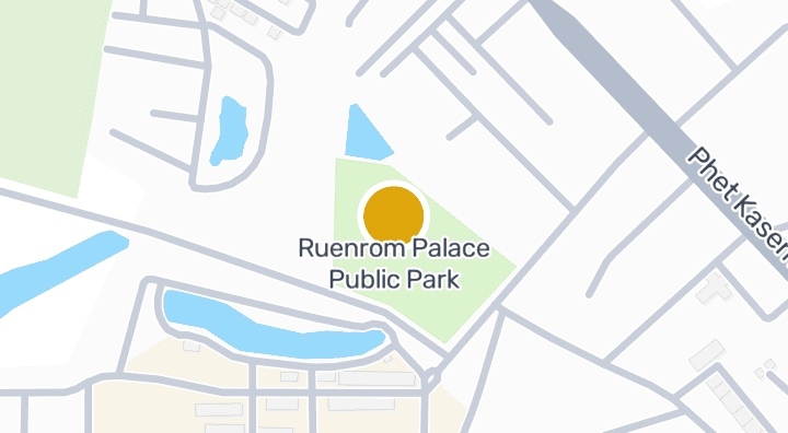 แผนที่แสดงRuenrom Palace Public Park
