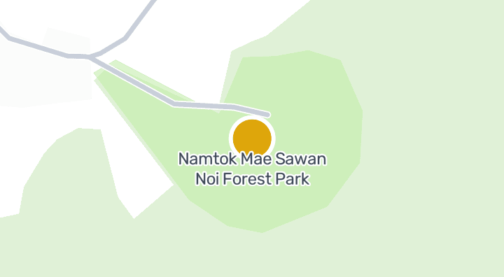 Map showing Namtok Mae Sawan Noi Forest Park