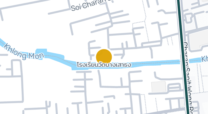 显示โรงเรียนวัดบางเสาธง的地图