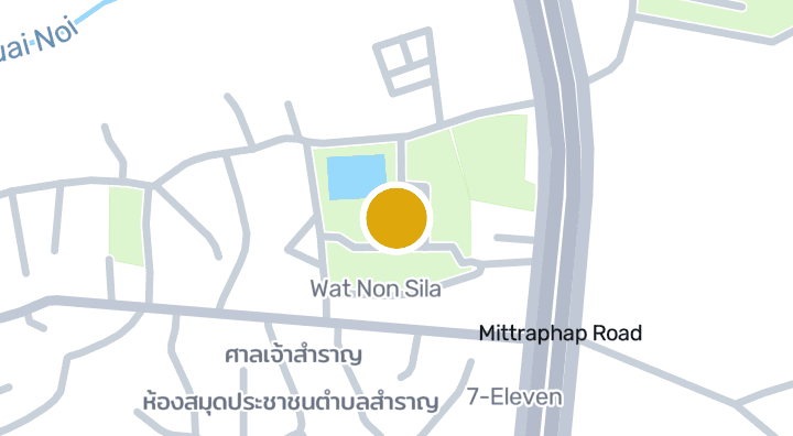 显示Wat Non Sila的地图