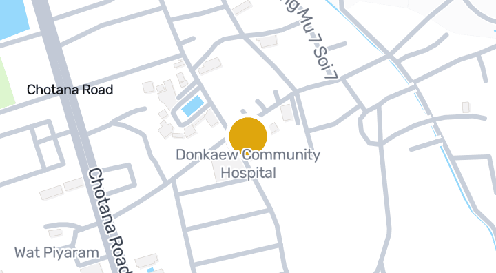Map showing Donkaew Community Hospital