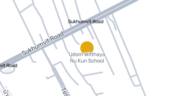 Map showing Udom Witthaya Nu Kun School