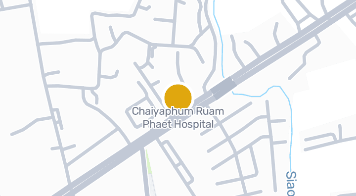 Map showing Chaiyaphum Ruam Phaet Hospital