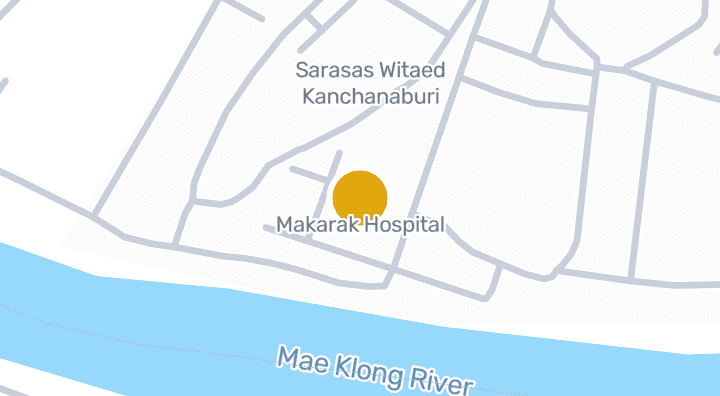 Map showing Makarak Hospital