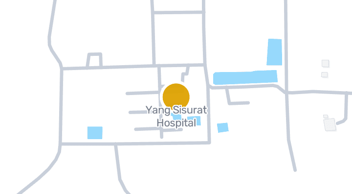 แผนที่แสดงYang Sisurat Hospital