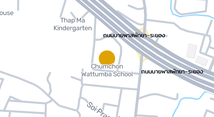 แผนที่แสดงโรงเรียนชุมชนวัดทับมา