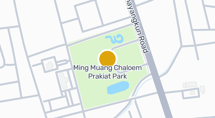 แผนที่แสดงสวนมิ่งเมืองเฉลิมพระเกียรติ ฉลองครองสิริราชย์สมบัติครบ ๕๐ ปี