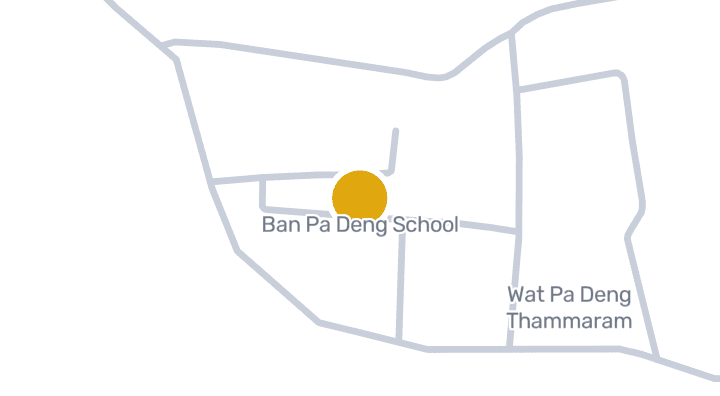 แผนที่แสดงโรงเรียนบ้านป่าเด็ง