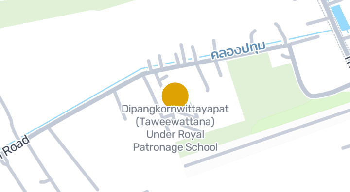 Map showing Dipangkornwittayapat (Taweewattana) Under Royal Patronage School