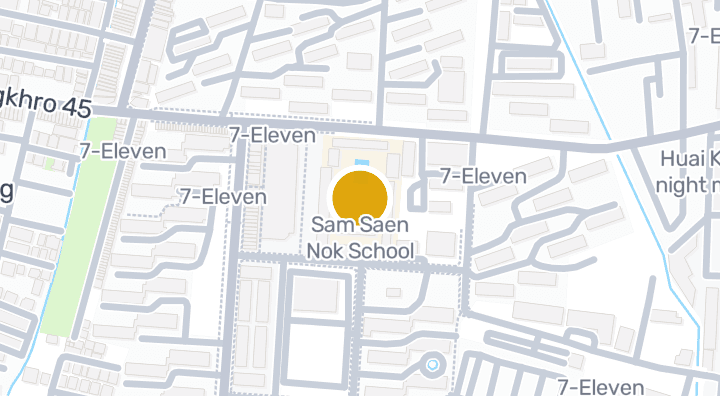 Map showing Sam Saen Nok School