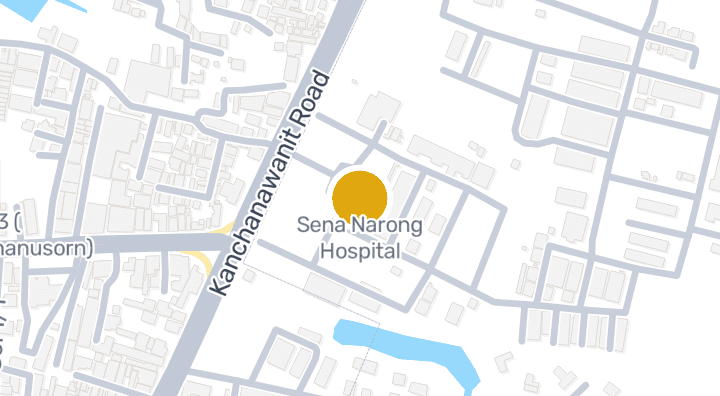 แผนที่แสดงโรงพยาบาลค่ายเสนาณรงค์