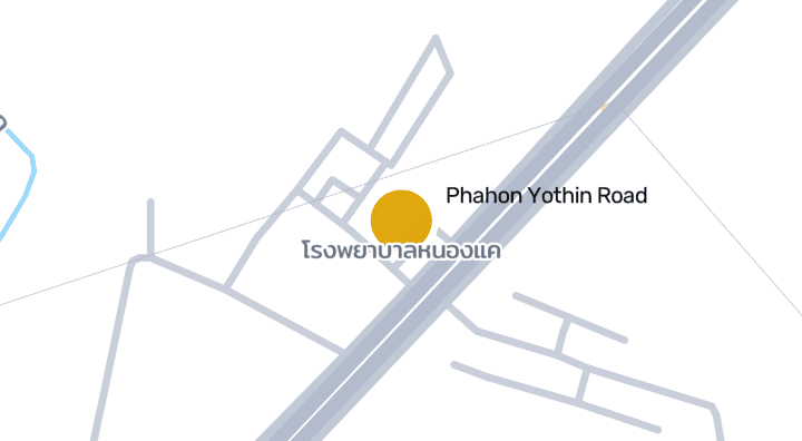 Map showing โรงพยาบาลหนองแค
