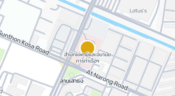 Map showing สำนักแพทย์และอนามัย การท่าเรือฯ