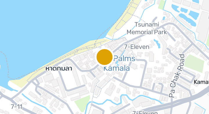 แผนที่แสดงKamala Beach Plaza