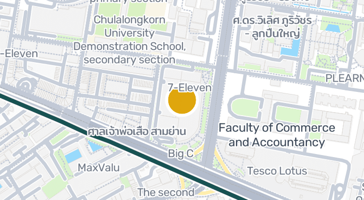 Map showing Samyan Mitrtown