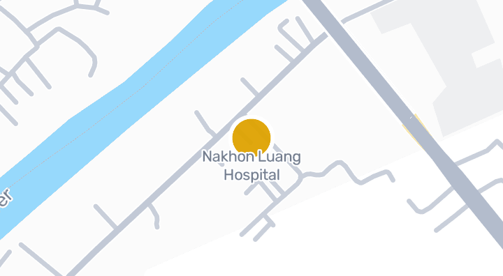 显示Nakhon Luang Hospital的地图